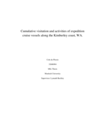 Cumulative visitation and activities of expedition cruise vessels along the Kimberley coast, WA.