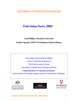 Media Analysis Report - Journalism in multicultural Australia - Television News 2005