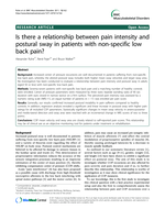 Is there a relationship between pain intensity and postural sway in patients with non-specific low back pain?
