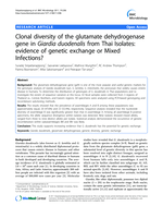 Clonal diversity of the glutamate dehydrogenase gene in Giardia duodenalis from Thai Isolates: evidence of genetic exchange or Mixed Infections?