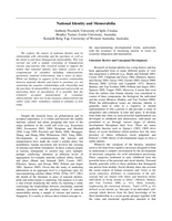 National identity as an antecedent of national memorabilia purchase intent