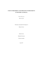 Unjust enrichment and employee overpayments in Western Australia