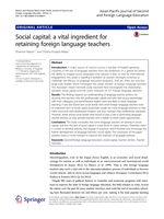 Social capital: A vital ingredient for retaining foreign language teachers