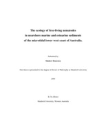 The ecology of free-living nematodes in nearshore marine and estuarine sediments of the microtidal lower west coast of Australia.