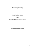 Media analysis report - television current affairs