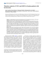 Mutation analysis of VSX1 and SOD1 in Iranian patients with keratoconus