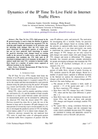 Dynamics of the IP time to live field in internettraffic flows