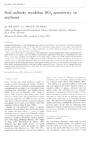 Soil salinity modifies SO2 sensitivity in soybean