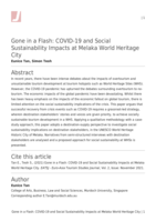 Gone in a Flash: COVID-19 and Social Sustainability Impacts at Melaka World Heritage City