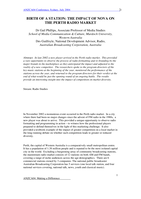 Birth of a station: the impact of Nova on the Perth radio market