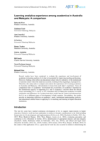 Learning analytics experience among academics in Australia and Malaysia: A comparison