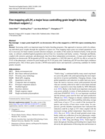 Fine mapping qGL2H, a major locus controlling grain length in barley (Hordeum vulgare L.)