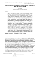 Understanding social equity in Australian universities as a wicked problem