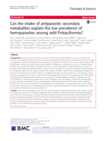 Can the intake of antiparasitic secondary metabolites explain the low prevalence of hemoparasites among wild Psittaciformes?