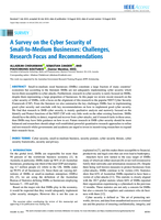 A survey on the cyber security of Small-to-Medium businesses: Challenges, research focus and recommendations