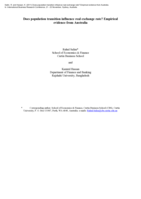 Does population transition influence real exchange rate? Empirical evidence from Australia