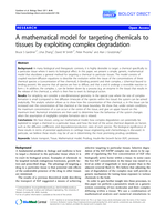 A mathematical model for targeting chemicals to tissues by exploiting complex degradation