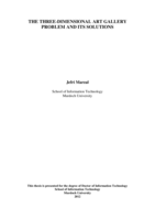 The three-dimensional art gallery problem and its solutions