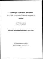 The making of a precarious bourgeoisie: State and the transformation of domestic bourgeoisie in Indonesia