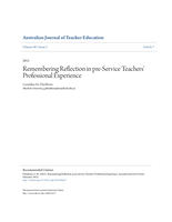 Remembering reflection in pre-service teachers' professional experience