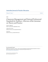 Classroom management and national professional standards for teachers: A review of the literature on theory and practice