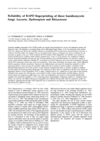 Reliability of RAPD fingerprinting of three basidiomycete fungi, Laccaria, Hydnangium and Rhizoctonia