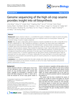 Genome sequencing of the high oil crop sesame provides insight into oil biosynthesis