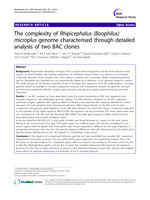 The complexity of Rhipicephalus (Boophilus) microplus genome characterised through detailed analysis of two BAC clones