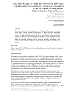 Meeting needs: A staff development resource for redesigning sociology courses according to an Outcomes-based model