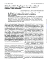 HLS5, a Novel RBCC (Ring Finger, B Box, Coiled-coil) Family Member Isolated from a Hemopoietic Lineage Switch, Is a Candidate Tumor Suppressor