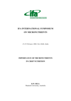 Importance of micronutrients in crop nutrition