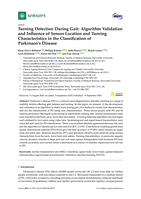 Turning detection during gait: Algorithm validation and influence of sensor location and turning characteristics in the classification of Parkinson’s disease