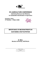 Importance of micronutrients in sustaining crop nutrition