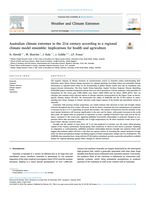 Australian climate extremes in the 21st century according to a regional climate model ensemble: Implications for health and agriculture
