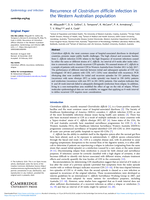 Recurrence of clostridium difficile infection in the Western Australian population
