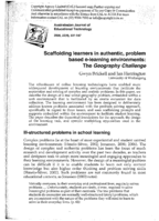 Scaffolding learners in authentic, problem based e-learning environments: The geography challenge