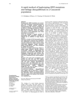 A rapid method of haplotyping HFE mutations and linkage disequilibrium in a Caucasoid population