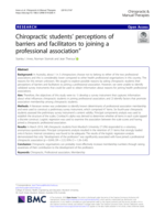 Chiropractic students' perceptions of barriers and facilitators to joining a professional association