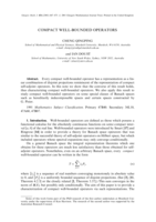 Compact well-bounded operators