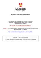 Media/Discourse: Editorial introduction