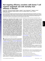 HLA targeting efficiency correlates with human T-cell response magnitude and with mortality from influenza A infection