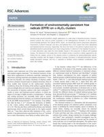Formation of environmentally-persistent free radicals (EPFR) on α-Al2O3 clusters