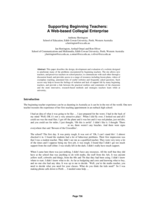 Supporting beginning teachers: A web-based collegial enterprise