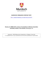 Half a century of calculation in Western Australian secondary schools