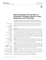 Gait progression over 6 years in Parkinson’s disease: Effects of age, medication, and pathology