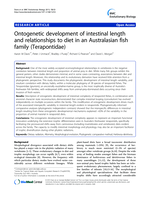 Ontogenetic development of intestinal length and relationships to diet in an Australasian fish family (Terapontidae)