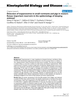 Detection of trypanosomes in small ruminants and pigs in western Kenya: important reservoirs in the epidemiology of sleeping sickness?