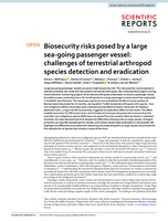 Biosecurity risks posed by a large sea-going passenger vessel: Challenges of terrestrial arthropod species detection and eradication