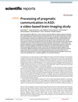 Processing of pragmatic communication in ASD: A video-based brain imaging study