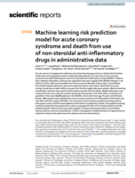 Machine learning risk prediction model for acute coronary syndrome and death from use of non-steroidal anti-inflammatory drugs in administrative data